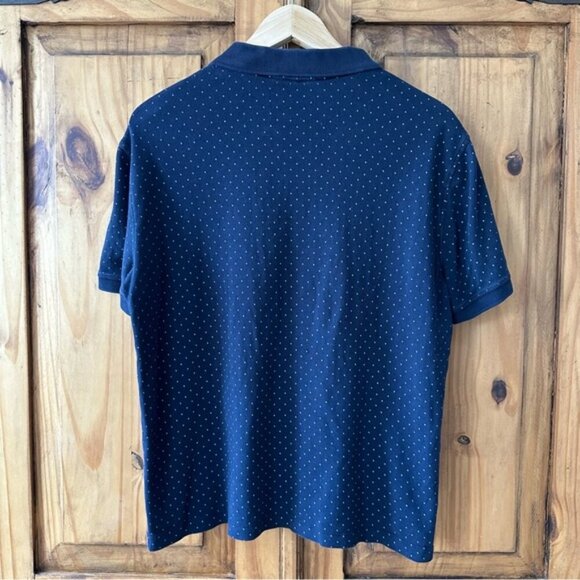 Men’s Banana Republic Navy Blue Pin Dot Golf Shirt - Medium - Picture 4 of 9